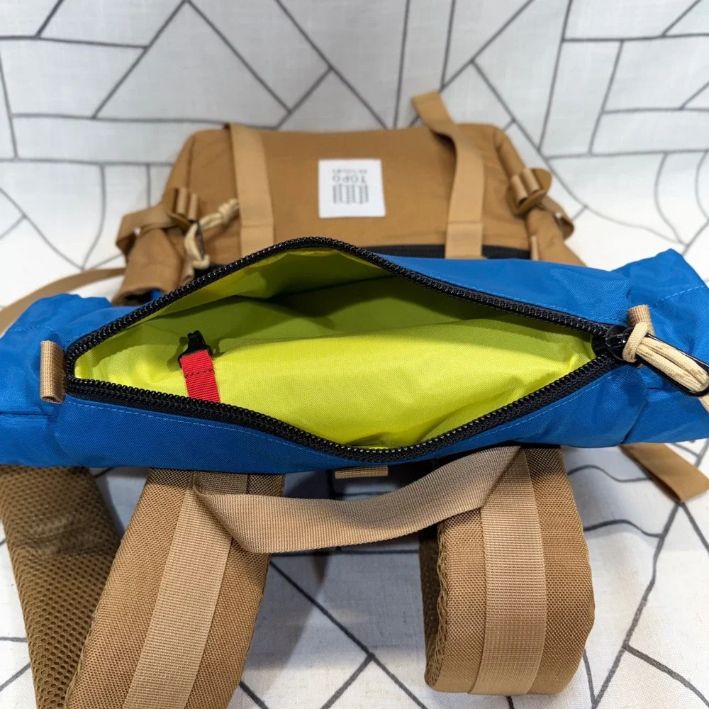 Topo Designs Rover Pack Classic OS Blue Tan Outdoor Laptop Backpack